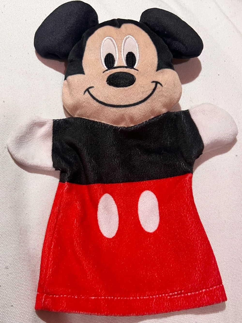 Melissa & Doug Mickey Mouse Plush Hand Puppet in Black, Red, Cream